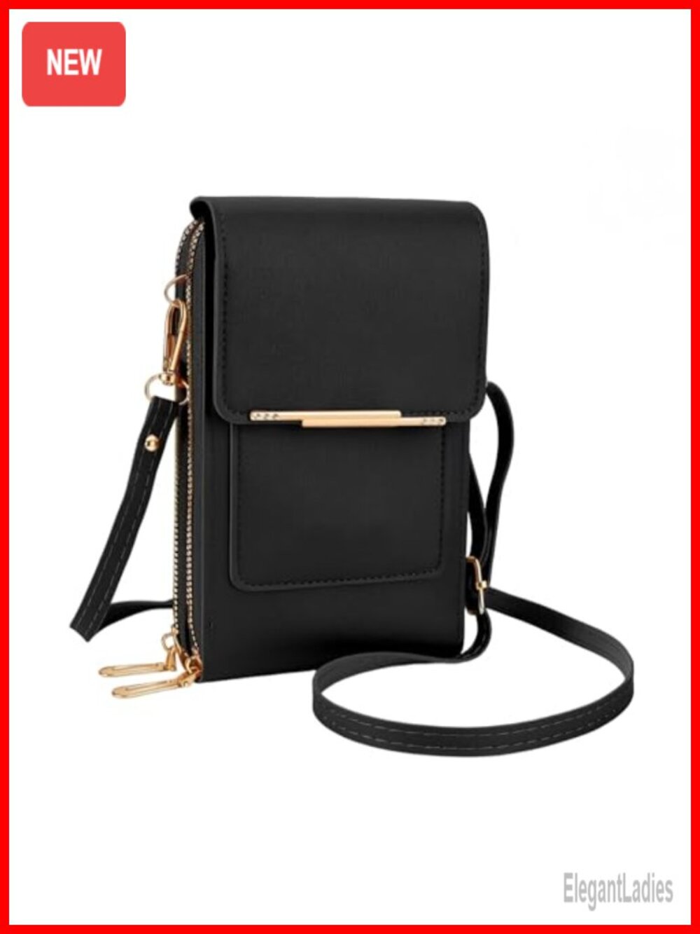 PU Leather Crossbody Phone Bag RFID Touch Screen Messenger Purse